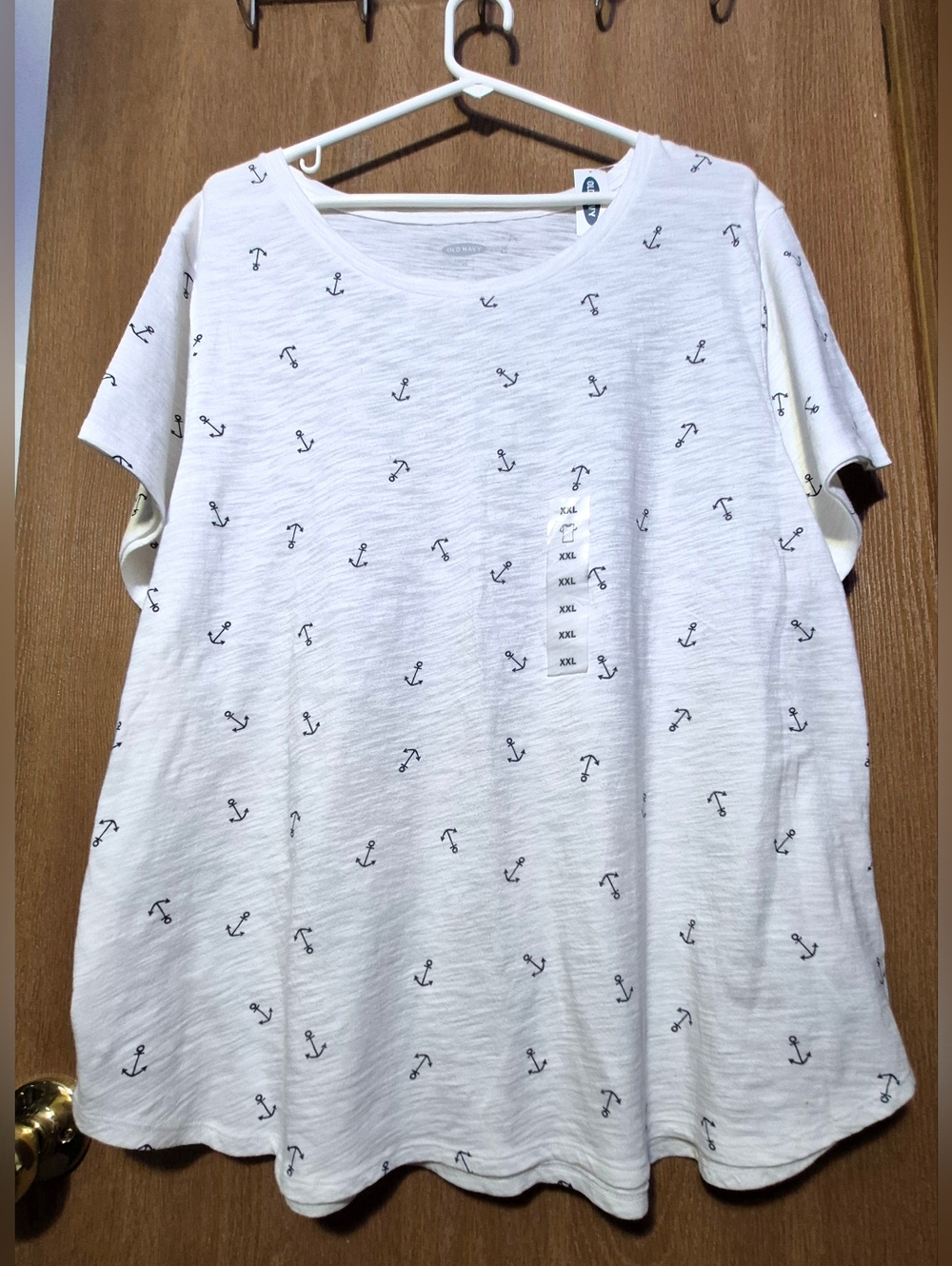 NWT Old Navy short-sleeve, crew-neck cotton t-shirt with anchor print XXL